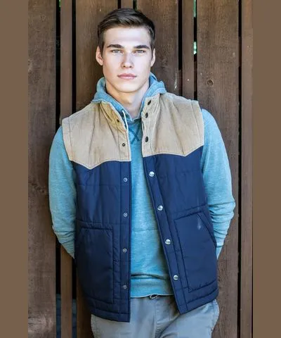 UNIONBAY Navy Retro Quilted Outerwear Vest Men