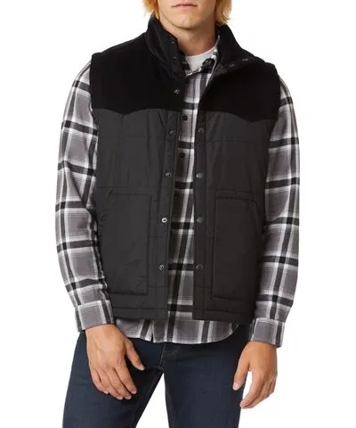 UNIONBAY Black Retro Quilted Outerwear Vest Men