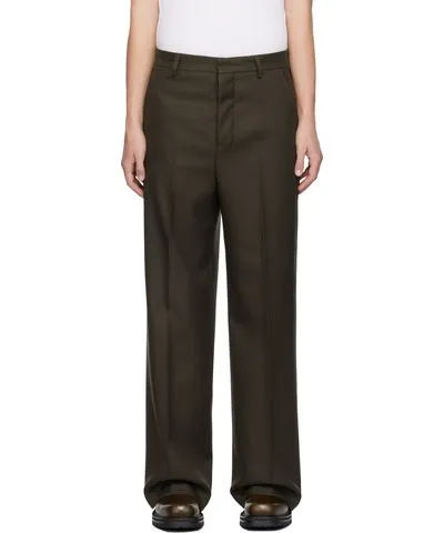 AMI PARIS Wide Brown Trousers