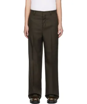 AMI PARIS Wide Brown Trousers