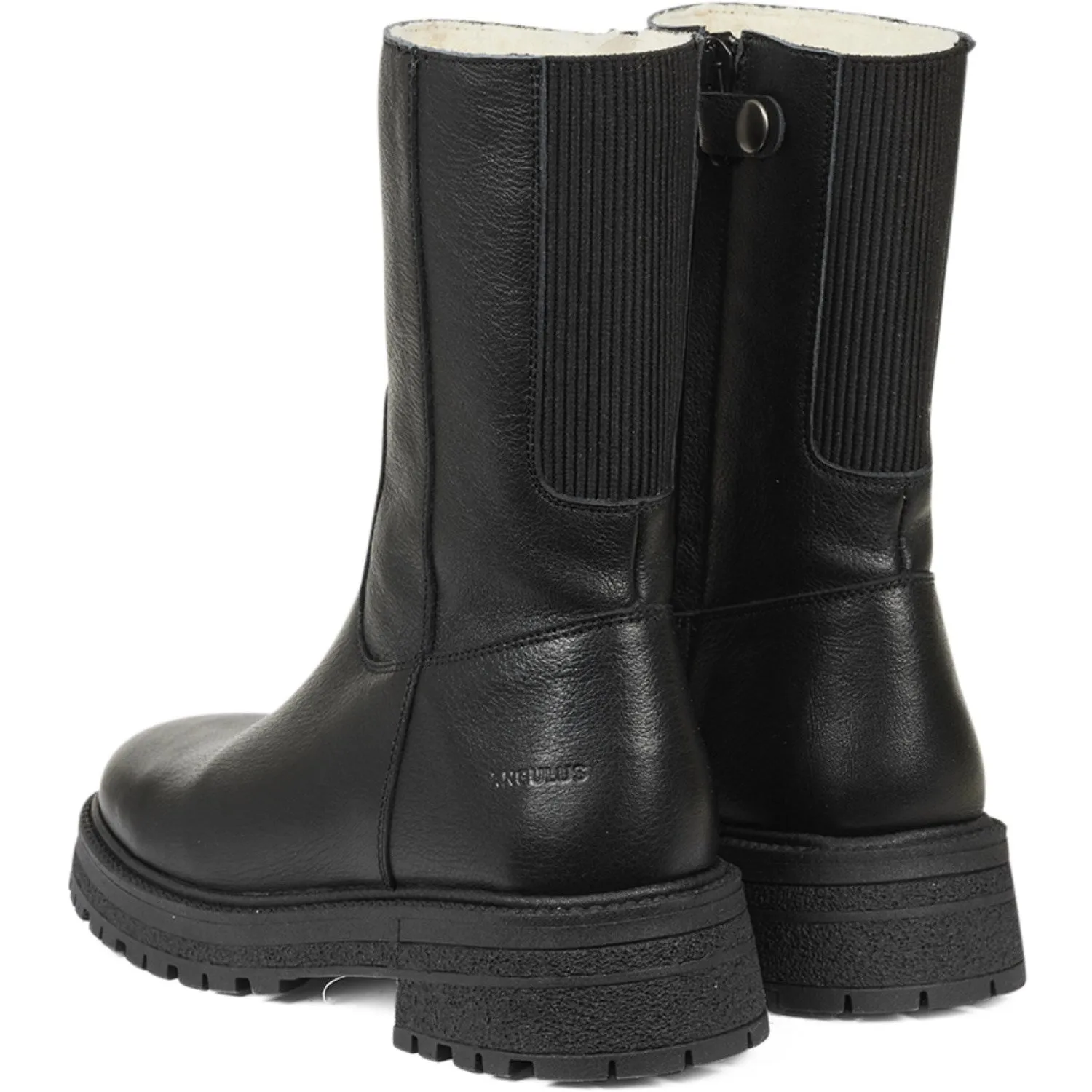 Angulus Black Mid-Cut Boot - Elastic Zipper - Shop Now