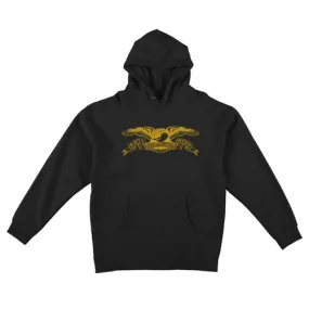 Anti Hero Skateboards Hoodie Black Gold Eagle Pullover.