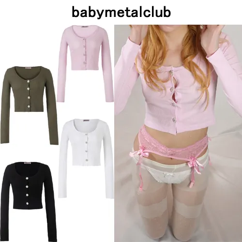 Babymetalclub Casual Street Elegant Logo Cardigans