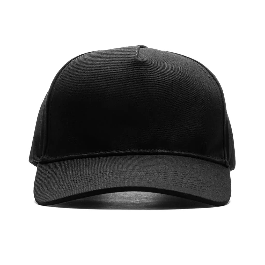 Black Logo Cap in Black