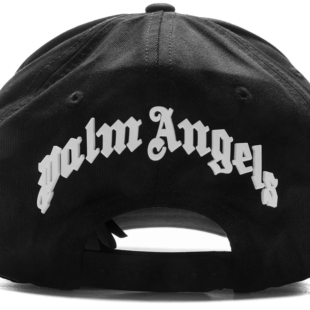 Black Logo Cap in Black