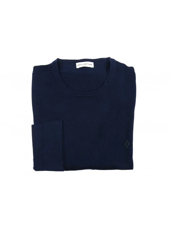 Ballantyne Sweater Man R-Neck Pull Abyss Blue - Shop Now