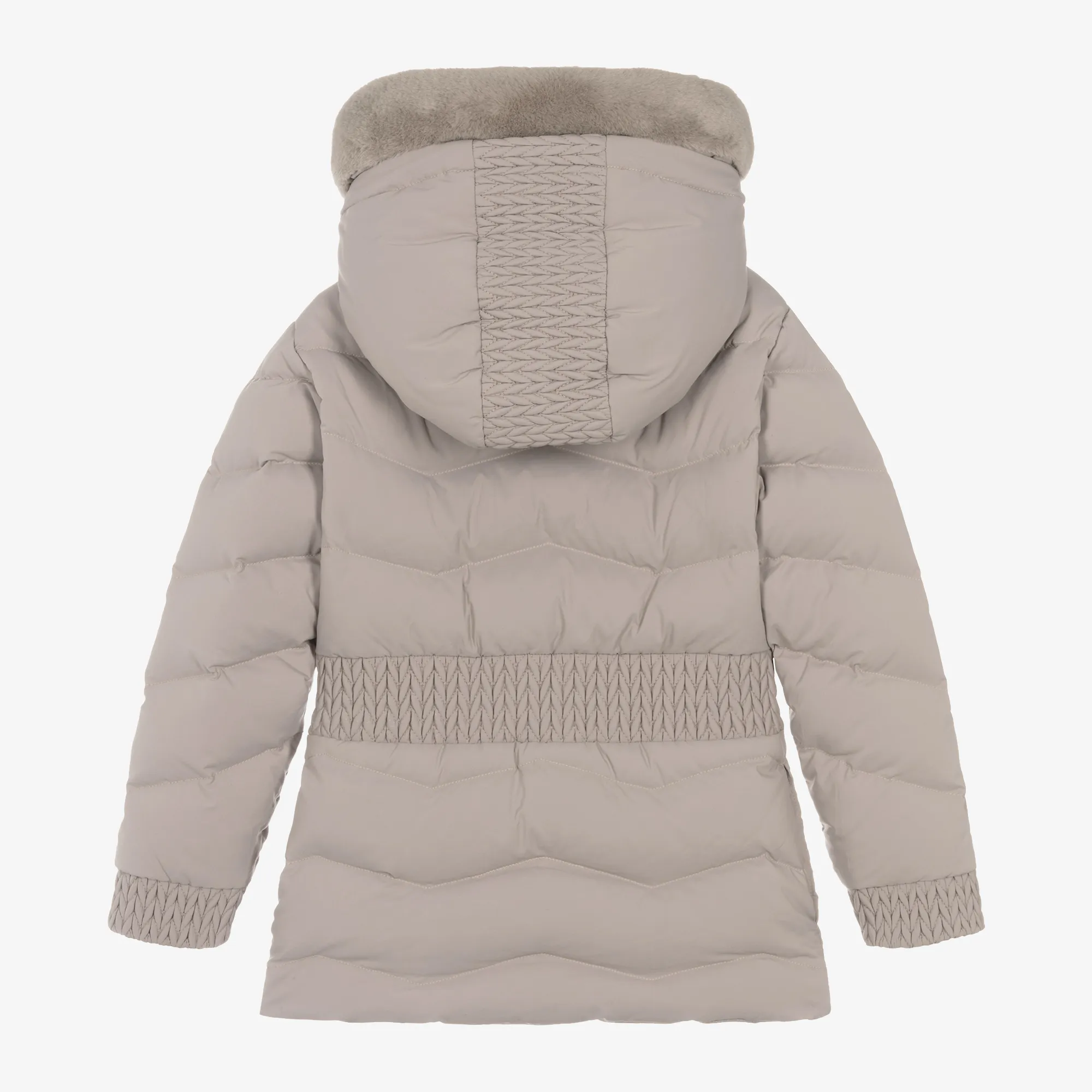 Beige Puffer Coat for Girls