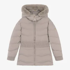 Beige Puffer Coat for Girls