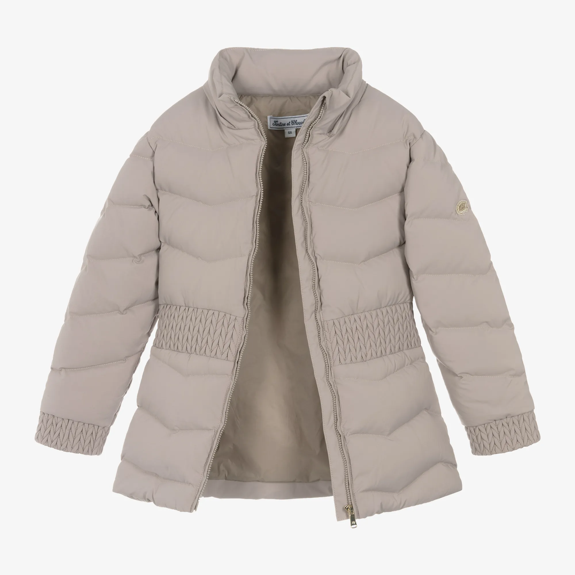 Beige Puffer Coat for Girls