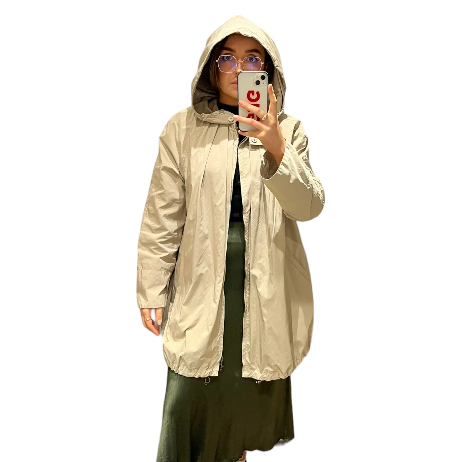 Beige Raincoat by Max Mara.