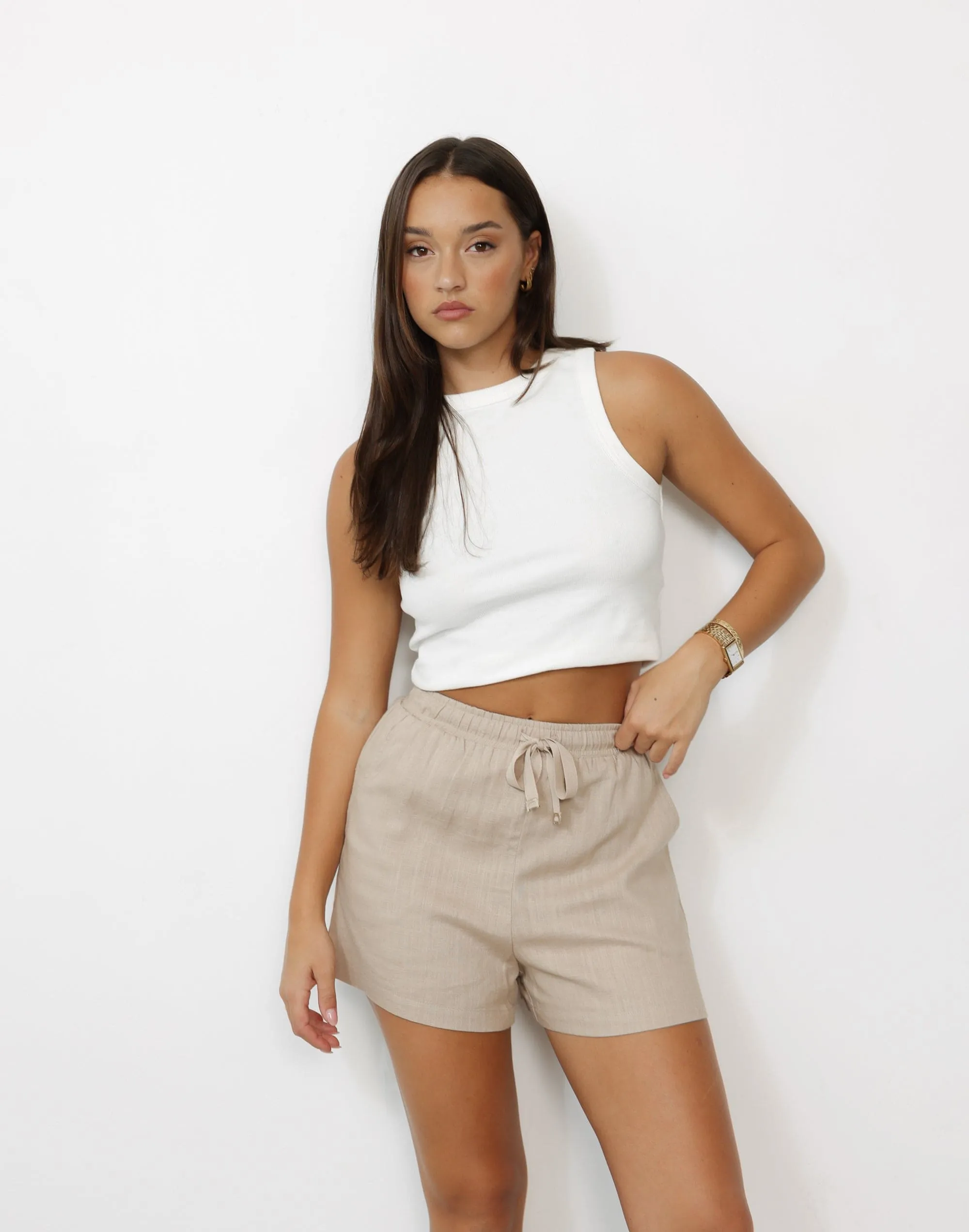 Beige Starlia Shorts