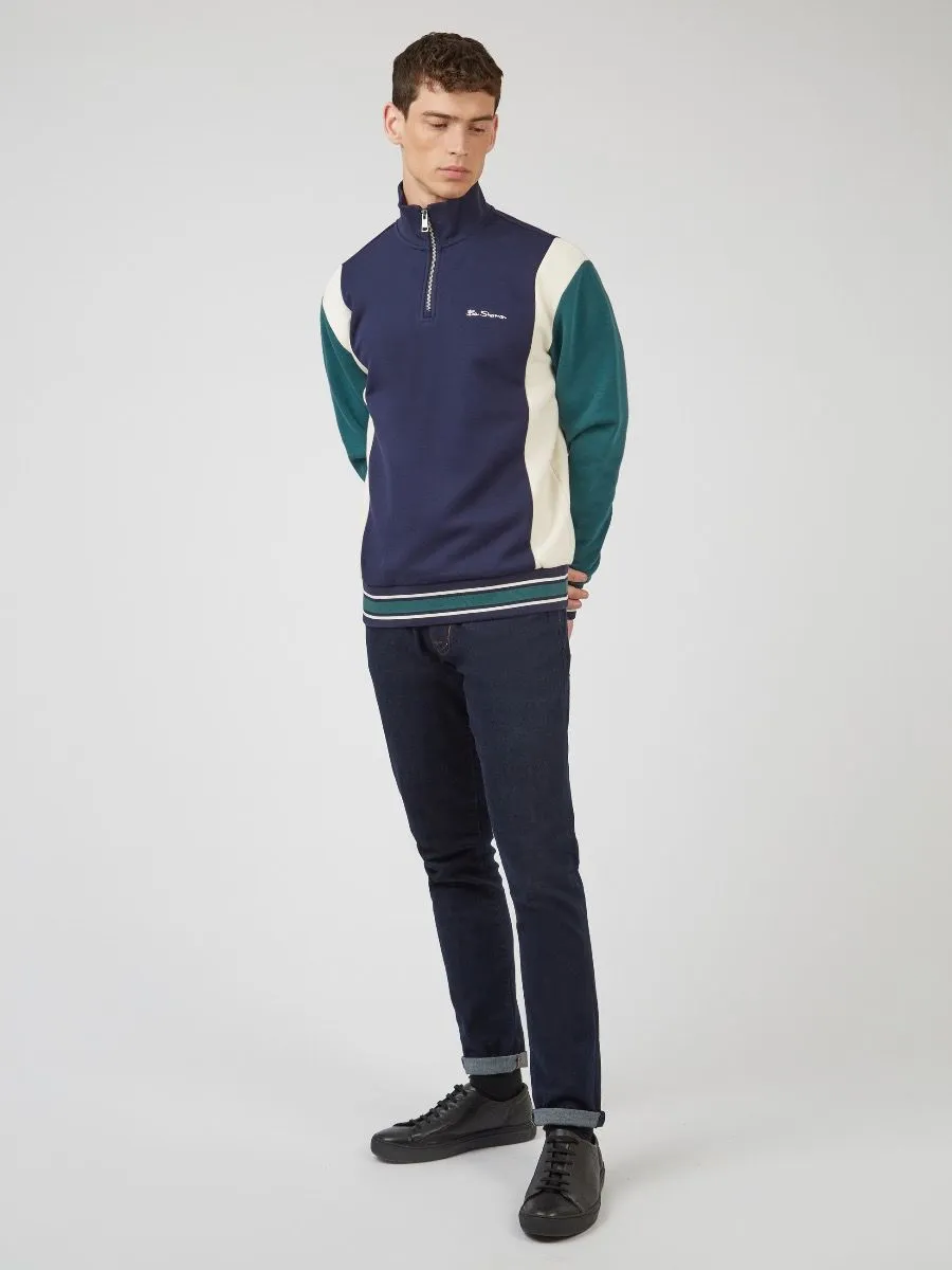 Marine Ben Sherman Half Zip Track Top Jacket