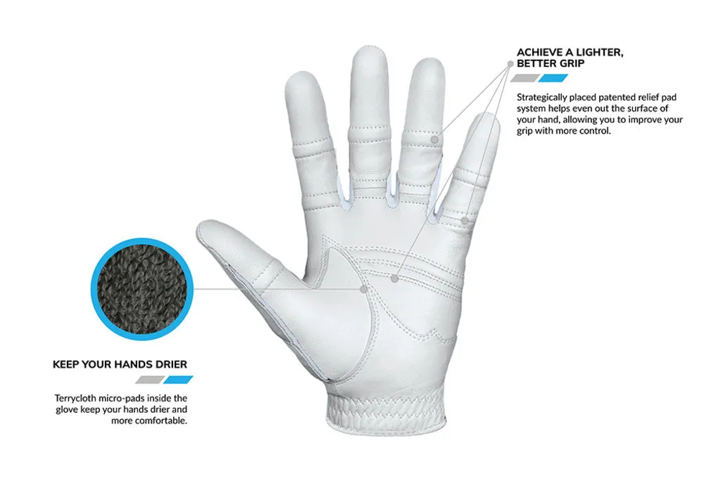 Bionic Golf Women's StableGrip 2.0 Glove - Periwinkle - Best Golf Glove for Women