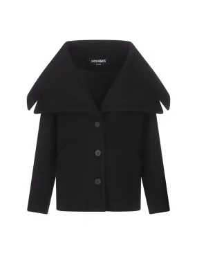 Women's Black Wool Blend Coat