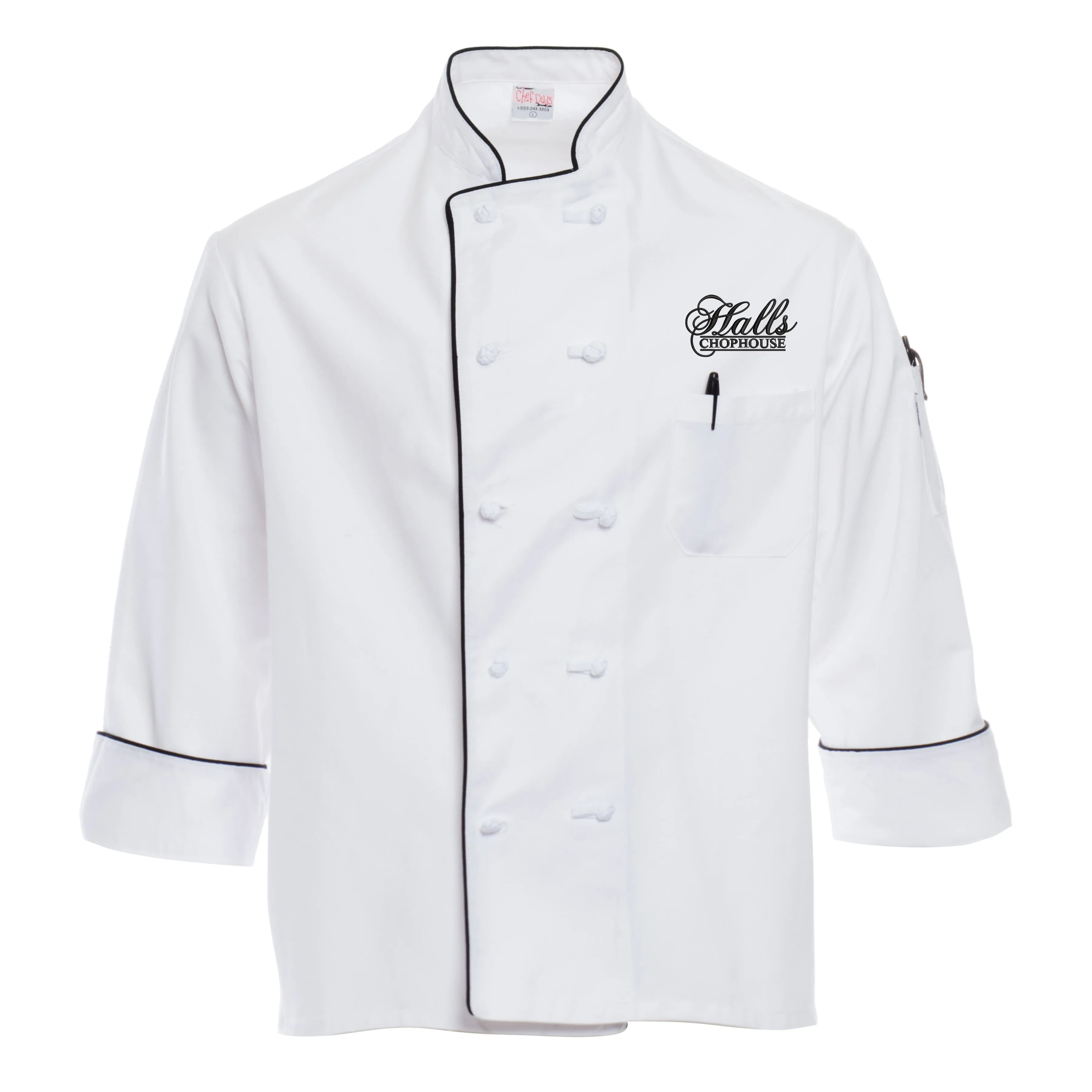 Black Piping Executive Chef Coat