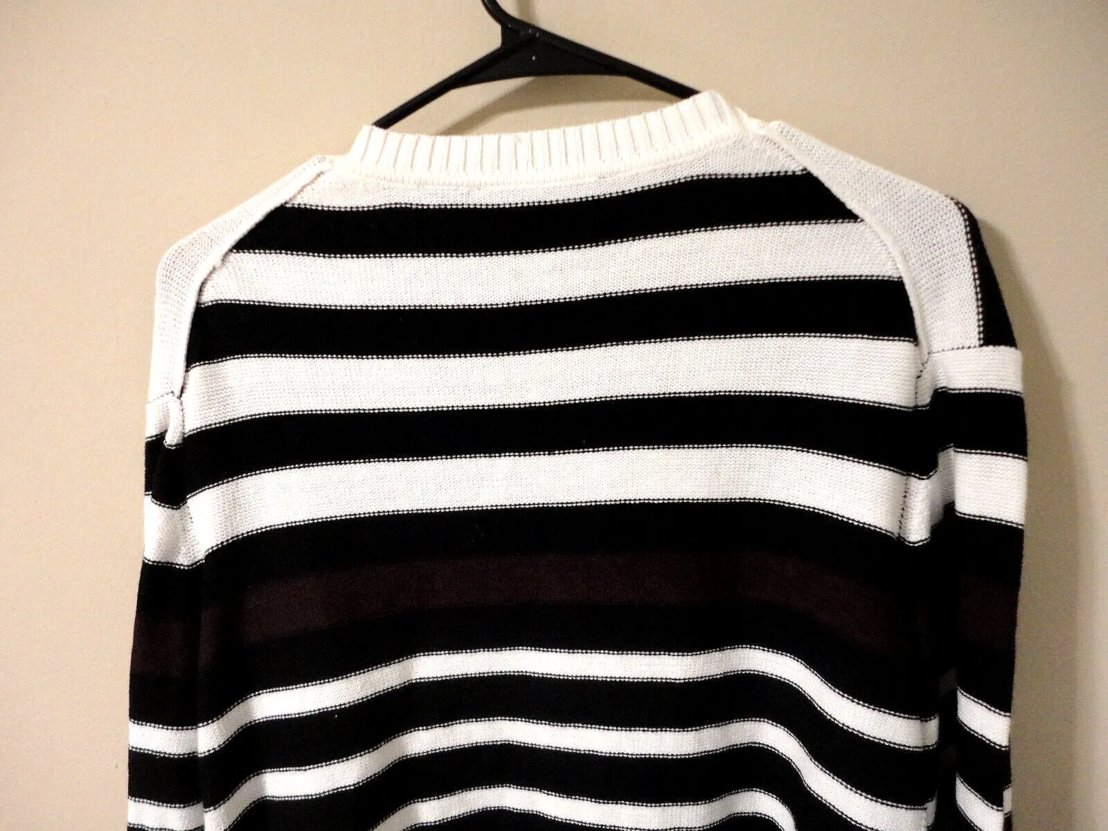 Black Wide Striped Cardigan Sweater by Sean John