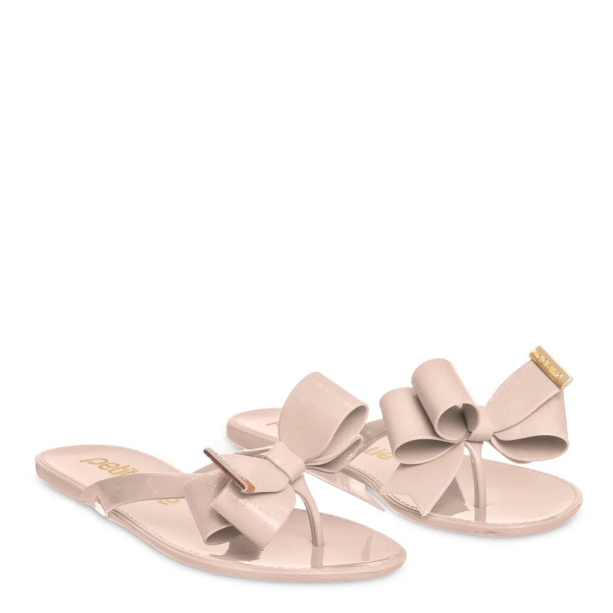 Bow Sandals in Nude Color