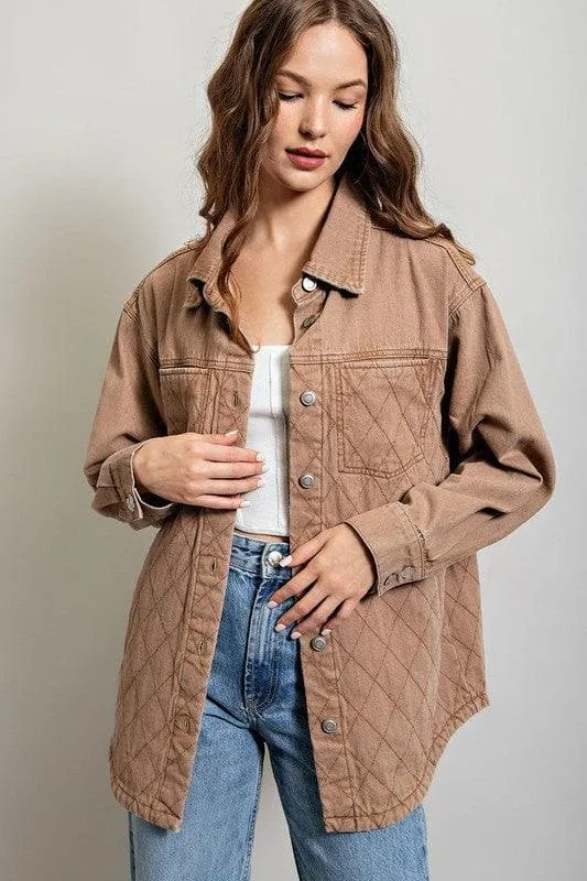 Carrie Quilted Button Down Jacket