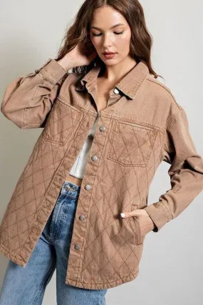 Carrie Quilted Button Down Jacket