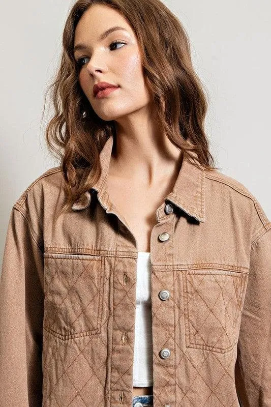 Carrie Quilted Button Down Jacket