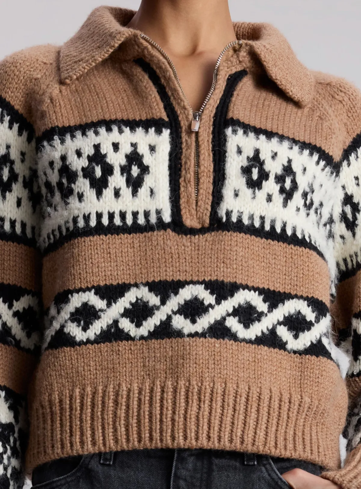 Carter Sweater - Camel Multi