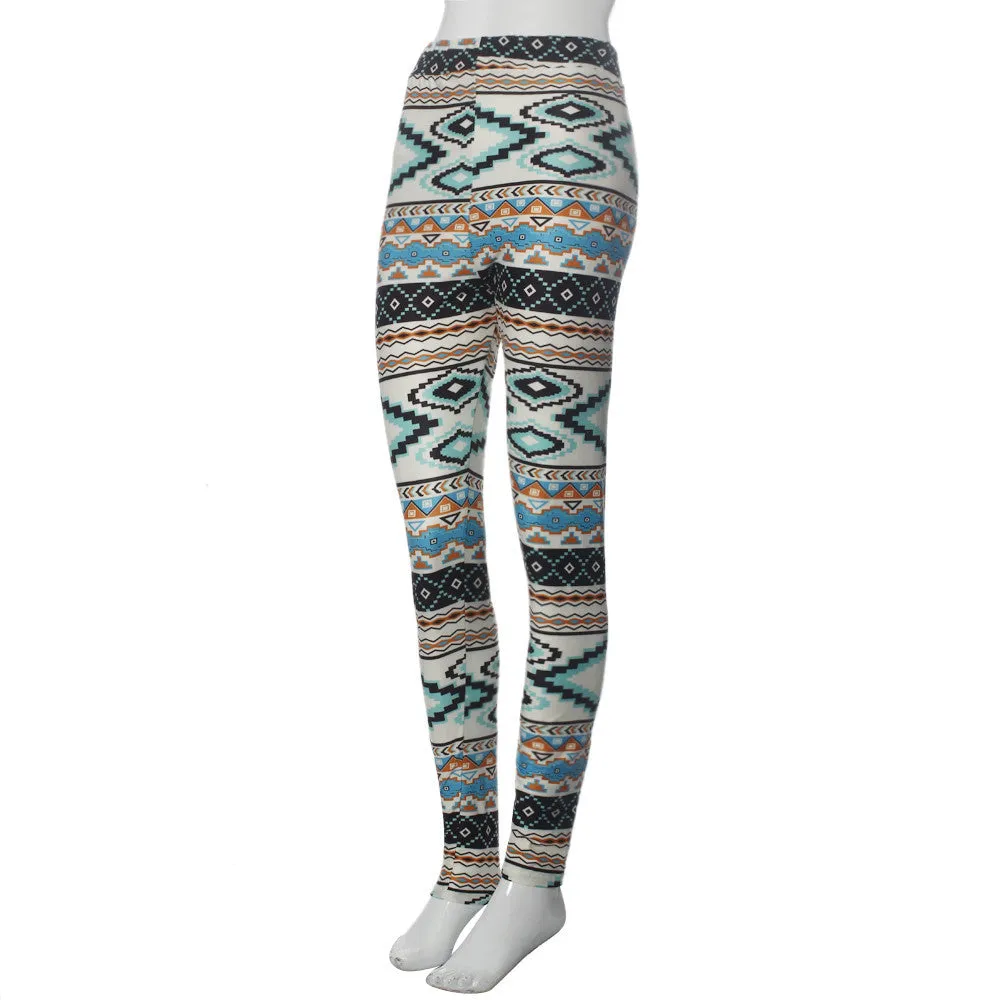 Casual Printed Women's Leggings - Thin, Soft Capri Leggings for Women