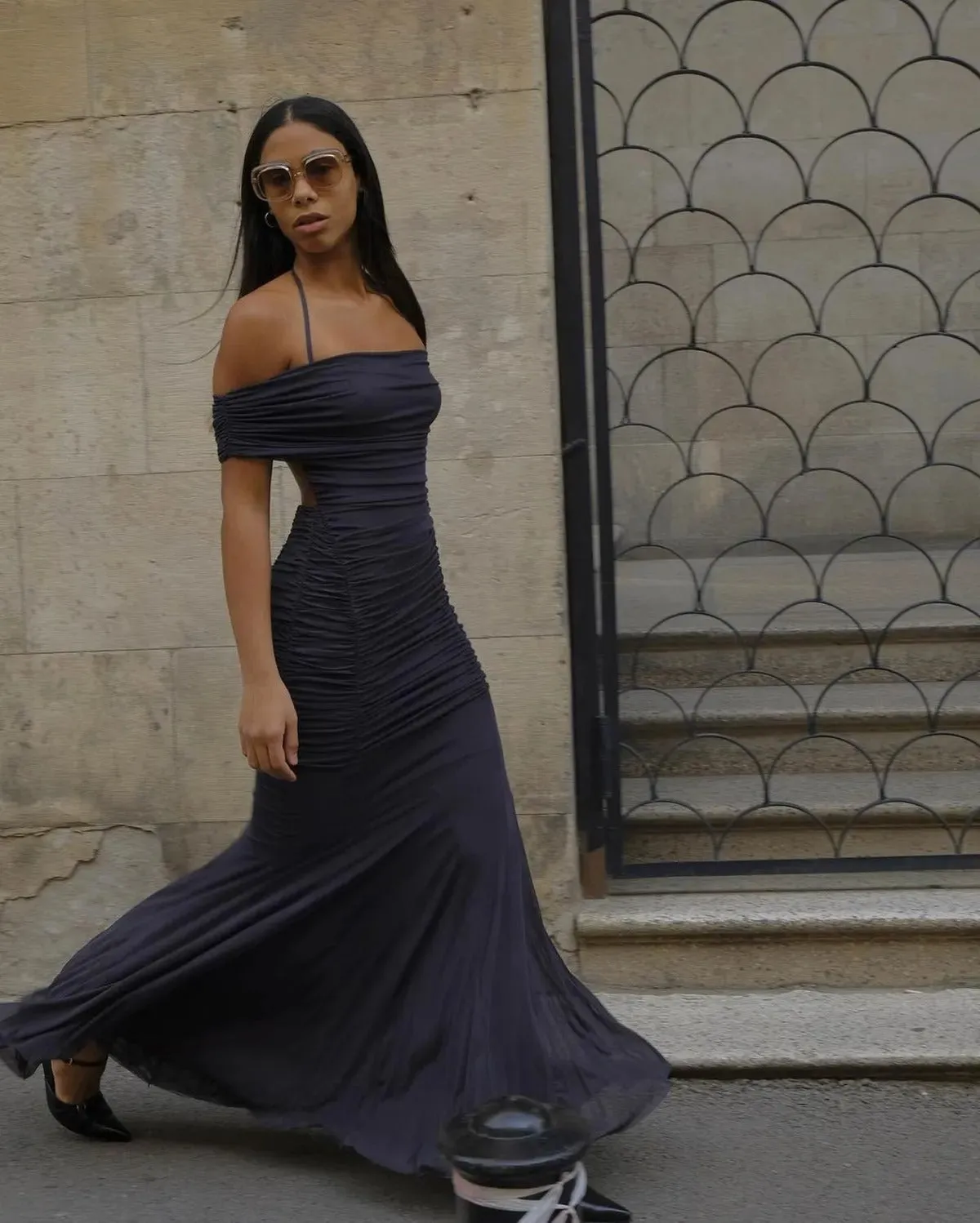 Charcoal Gray Livia Dress