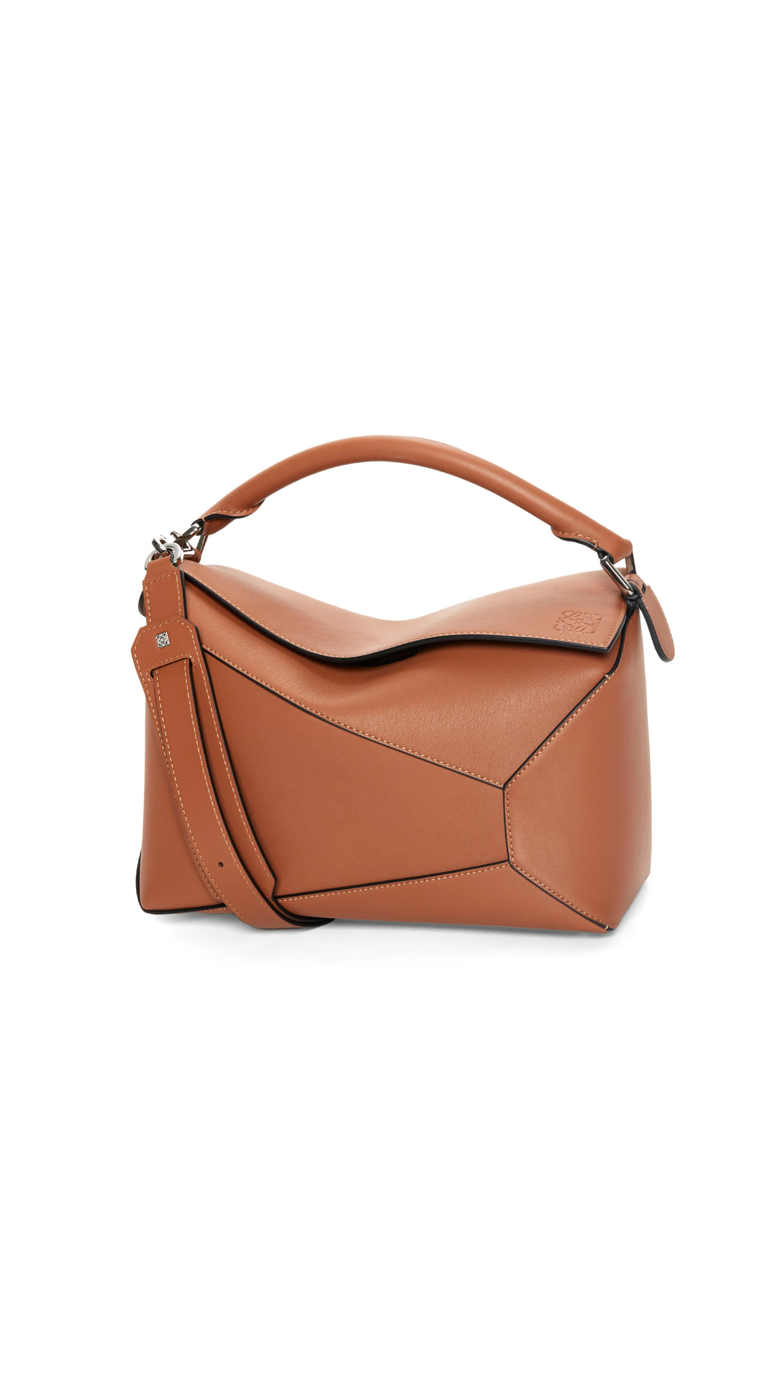 Classic Calfskin Large Puzzle Bag in Tan