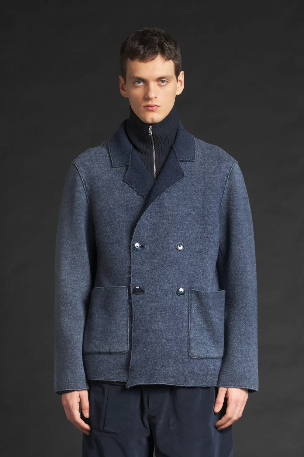 Frua Lanoso Navy Coat