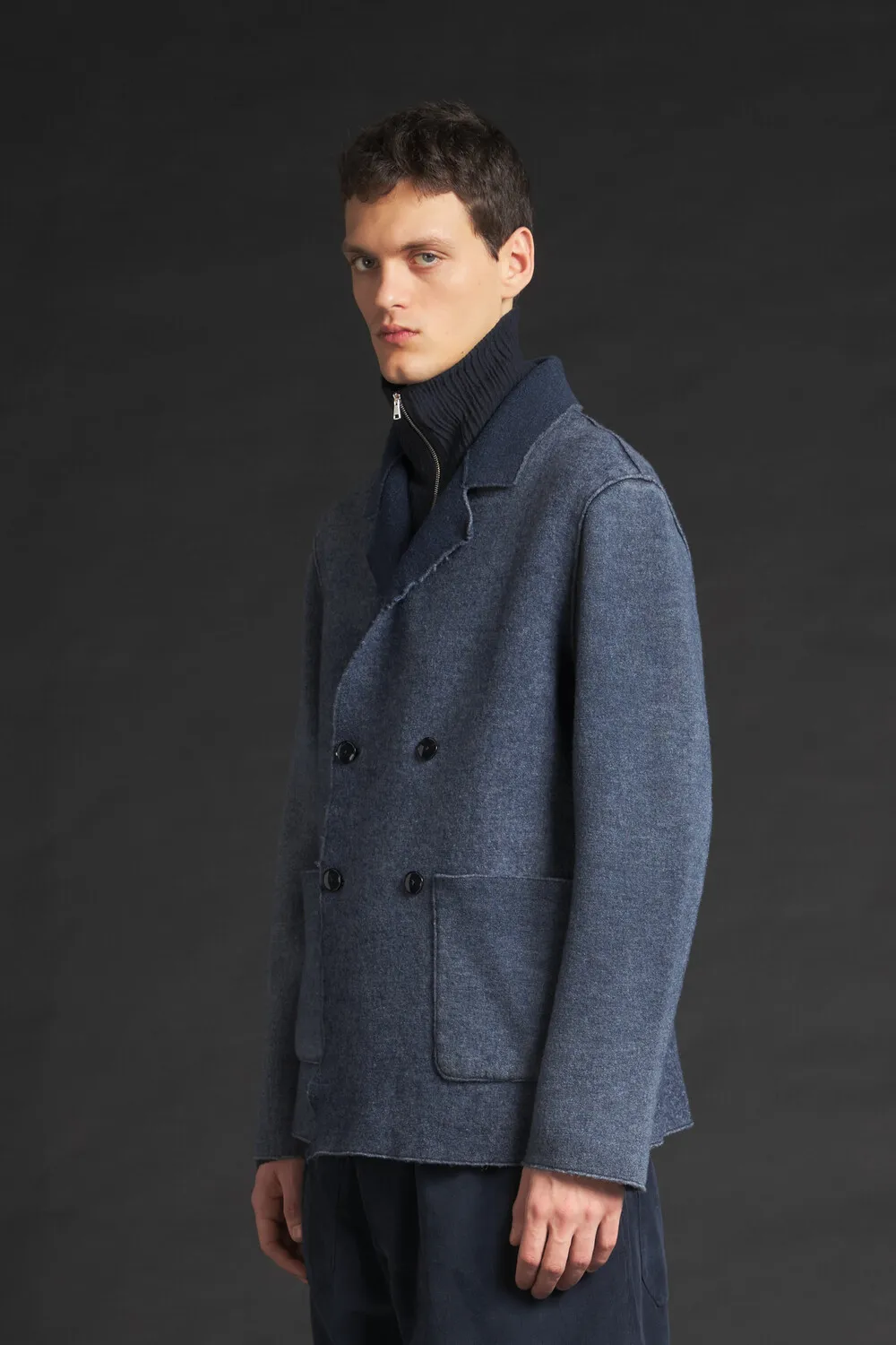 Frua Lanoso Navy Coat