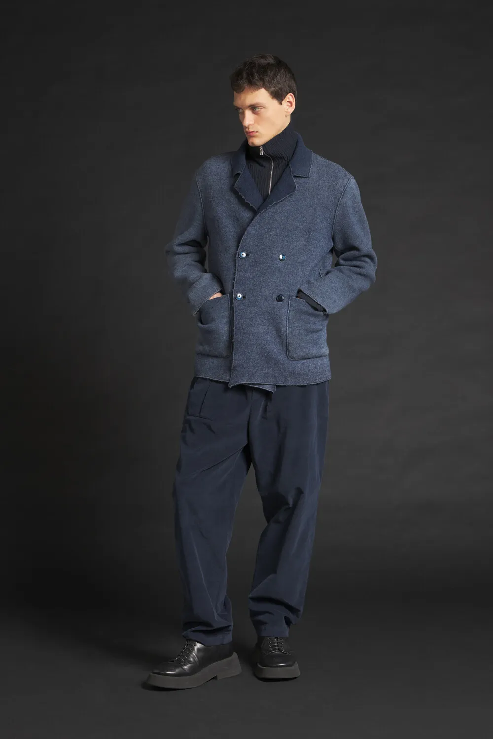 Frua Lanoso Navy Coat