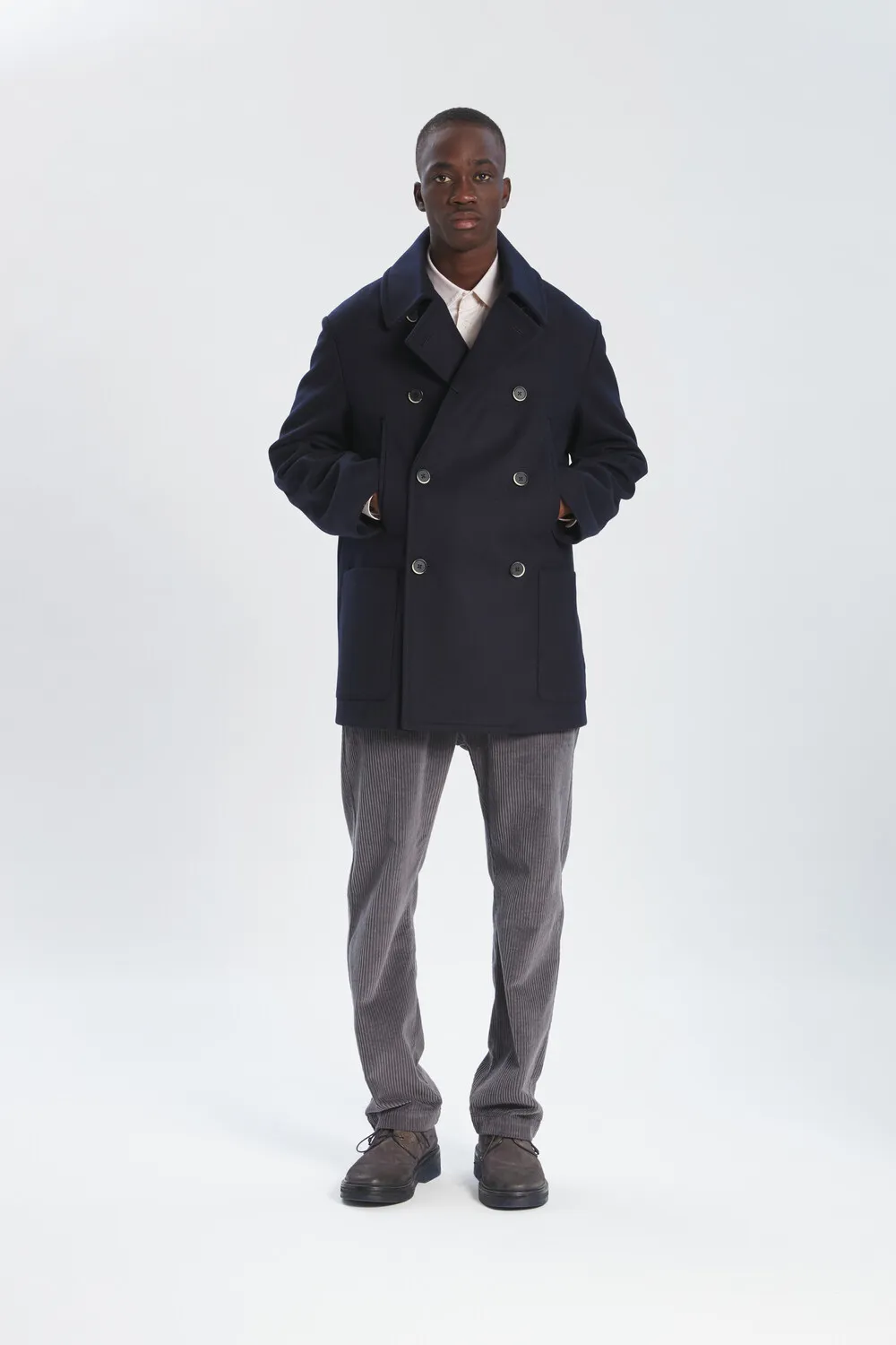 Gaban Caramal Navy Coat