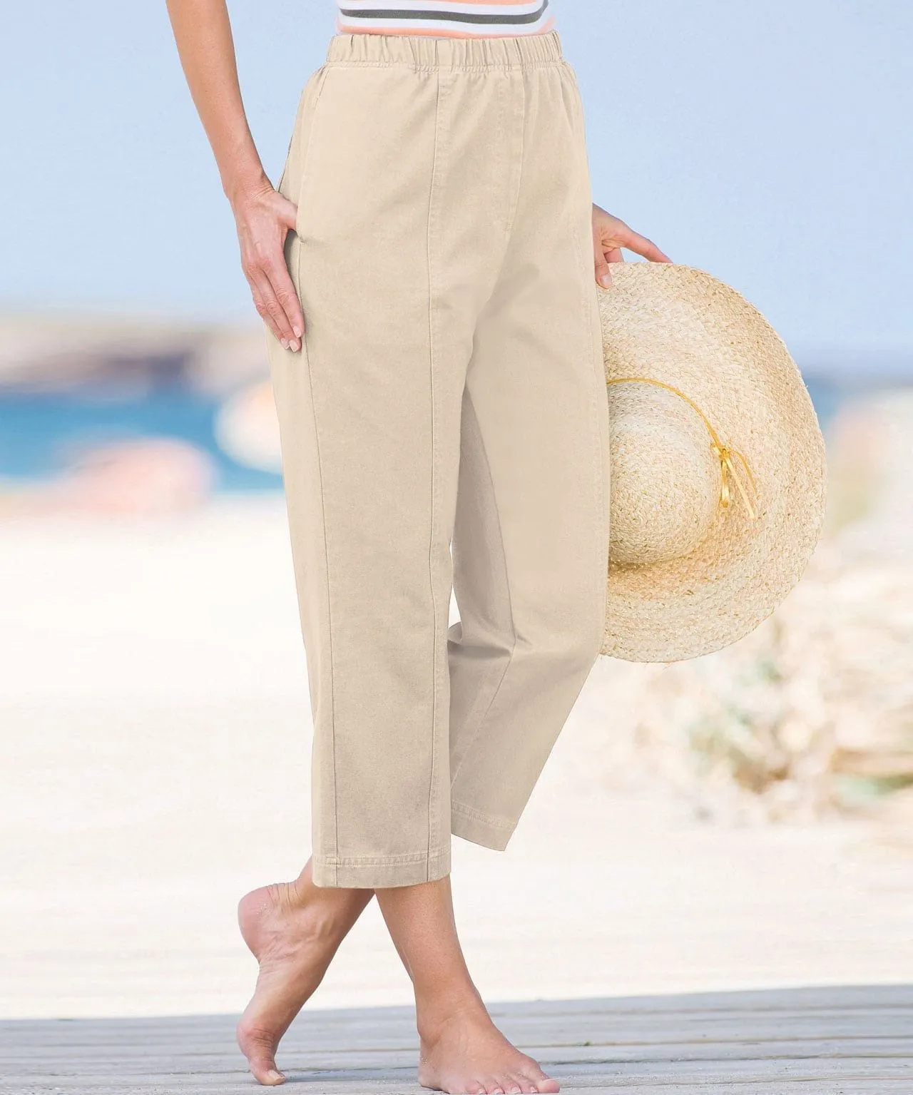 Crop Trousers in Cotton