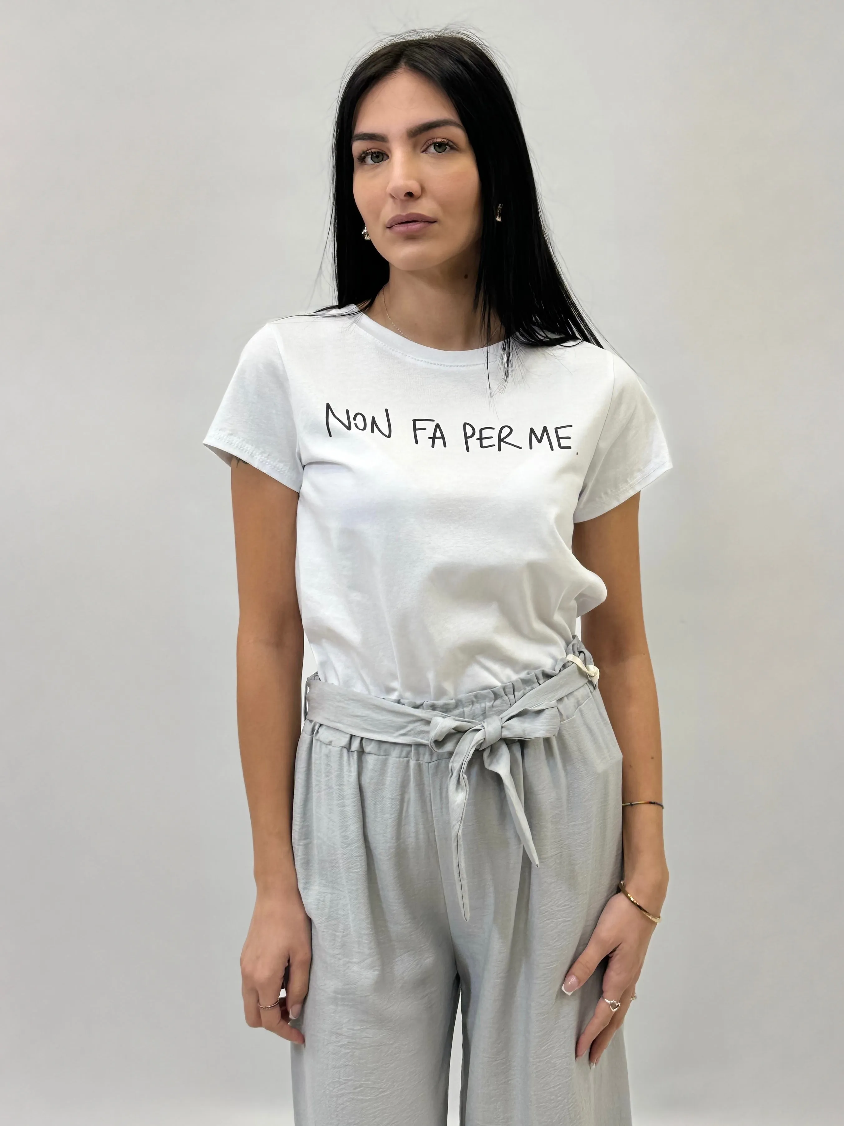 Cotton T-shirt with slogans