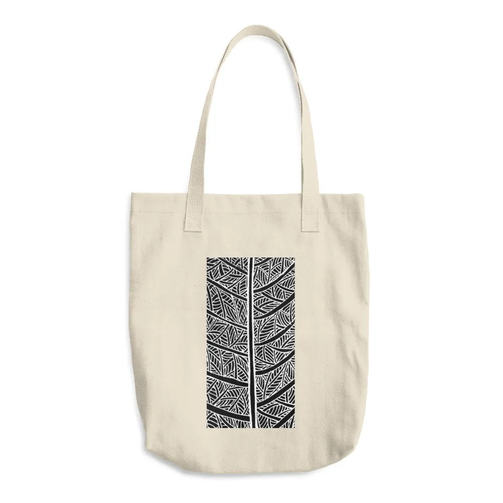 Pecan Leaf Cotton Tote Bag