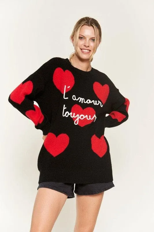 Cozy Oversized Love Forever Sweater