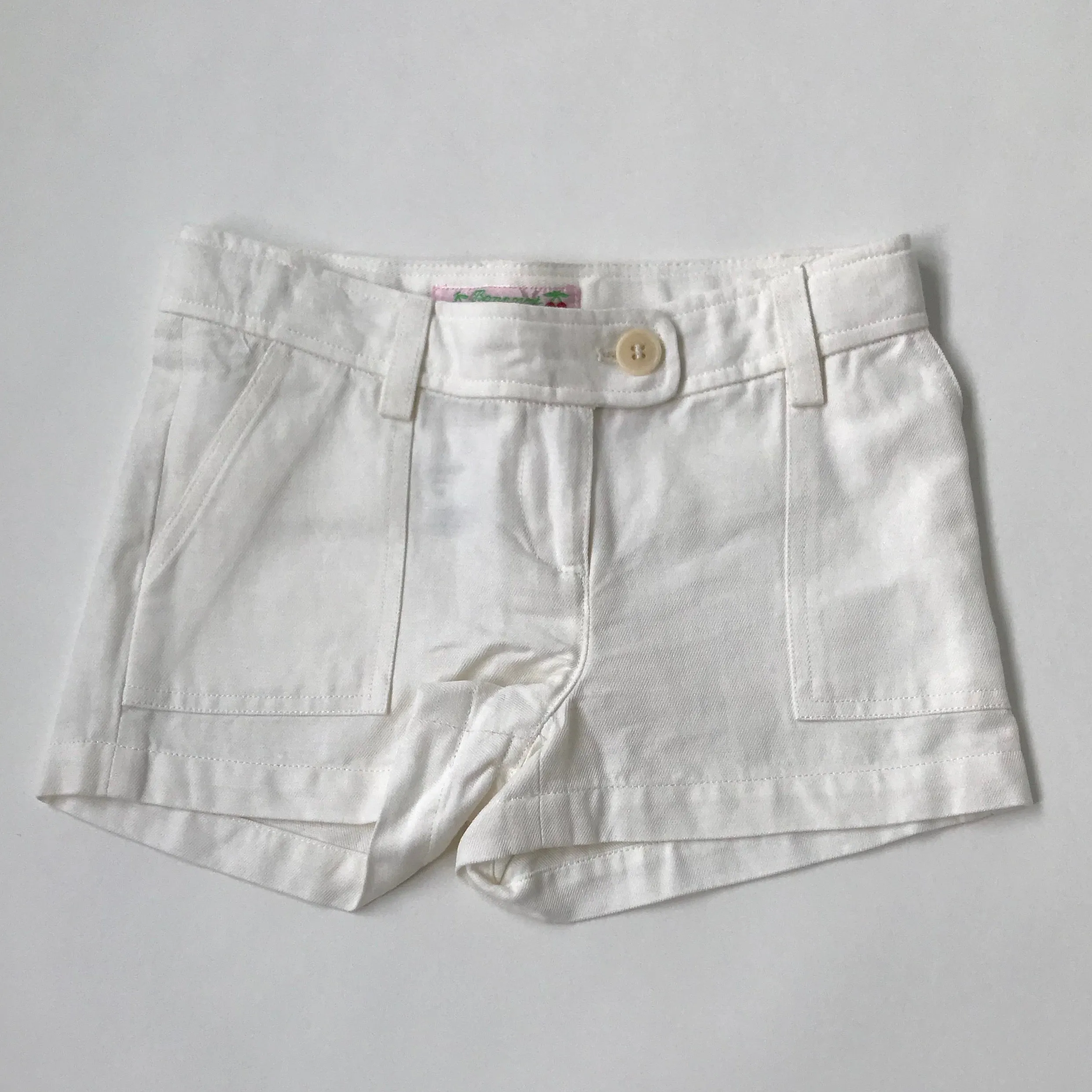 Cream Linen Shorts