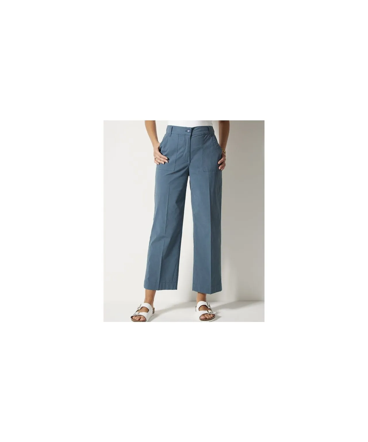 Wide-leg Cropped Trousers