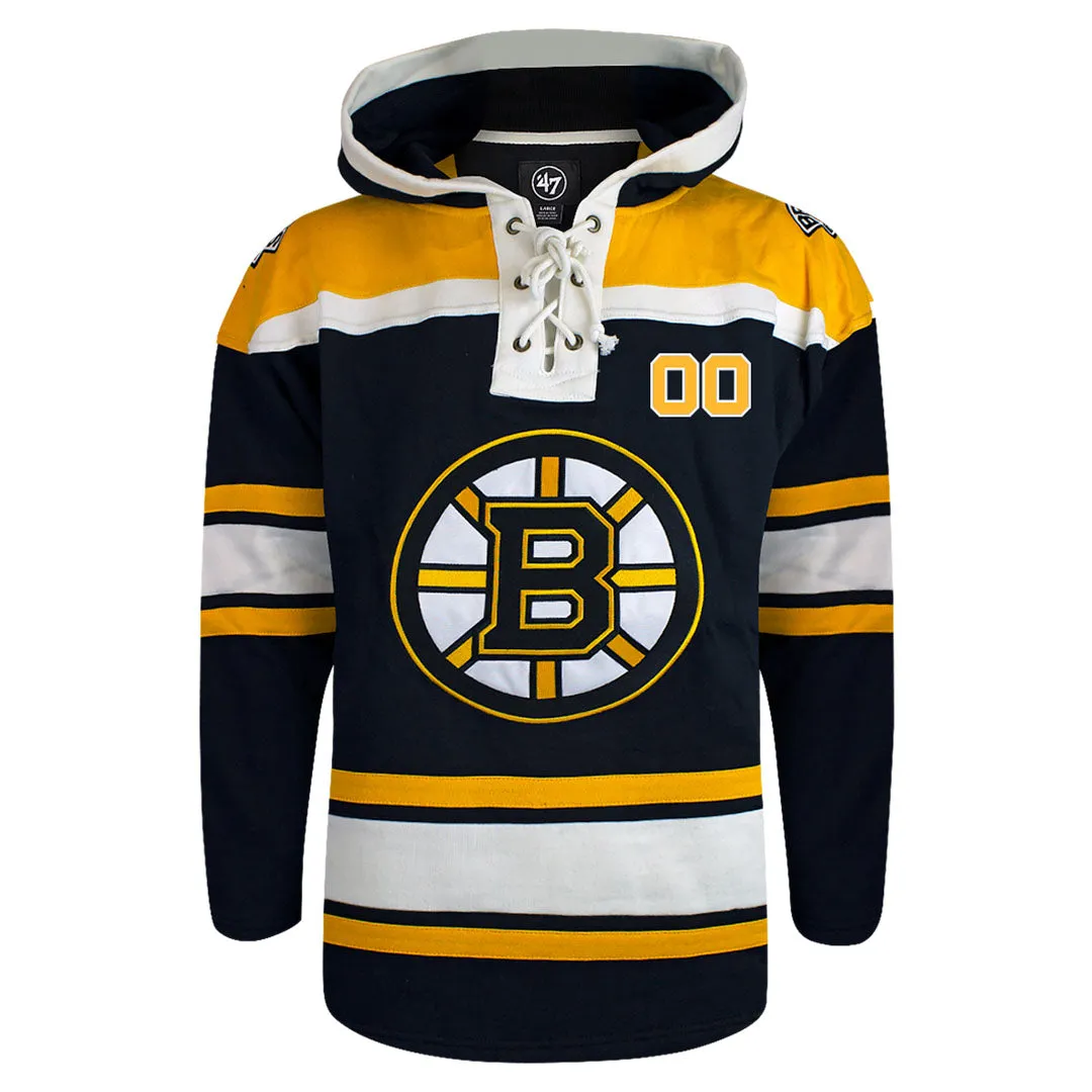 Custom Boston Bruins 47-inch Fleece Lacer Hoodie