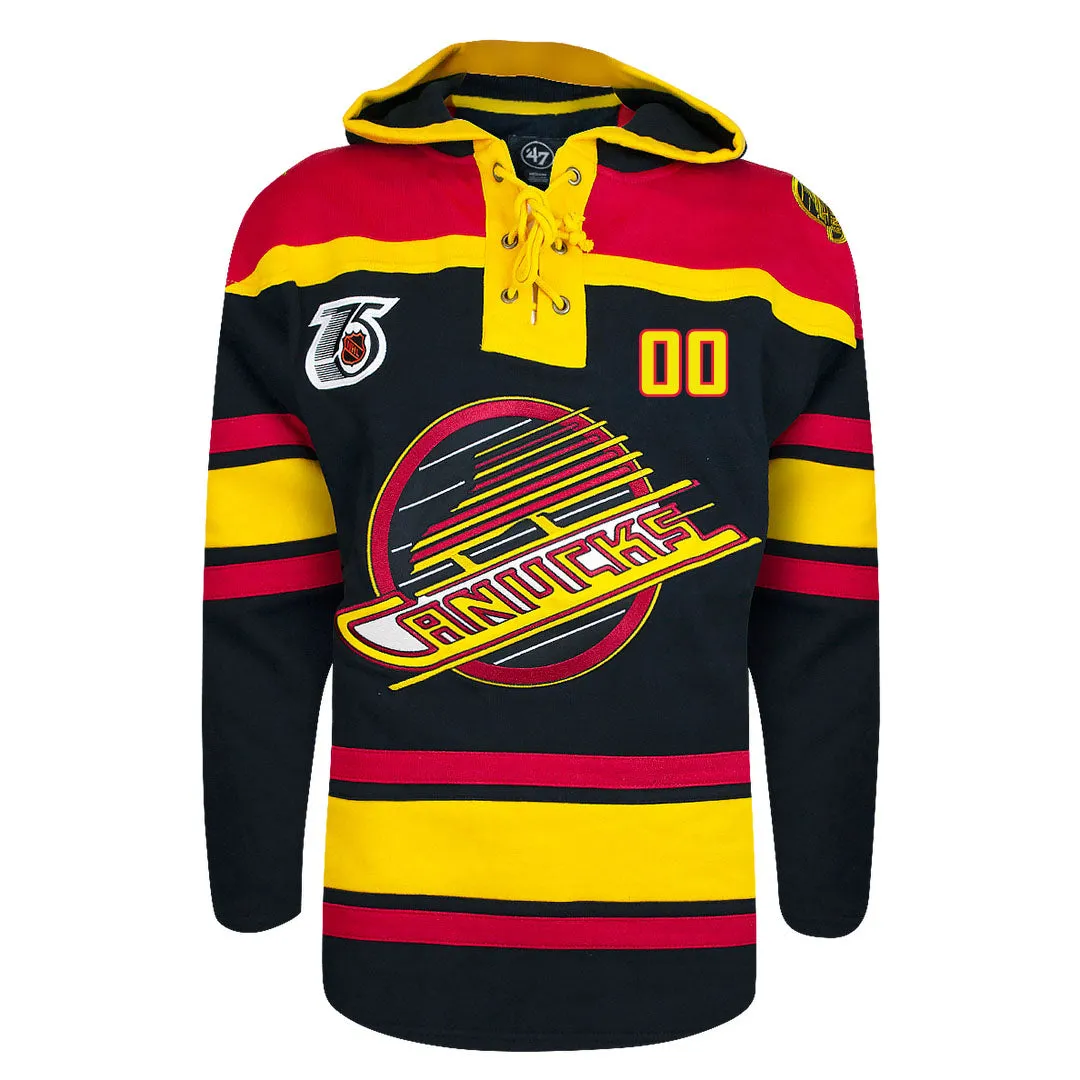 Custom Vancouver Canucks 47-inch Retro Premium Lacer Hoodie