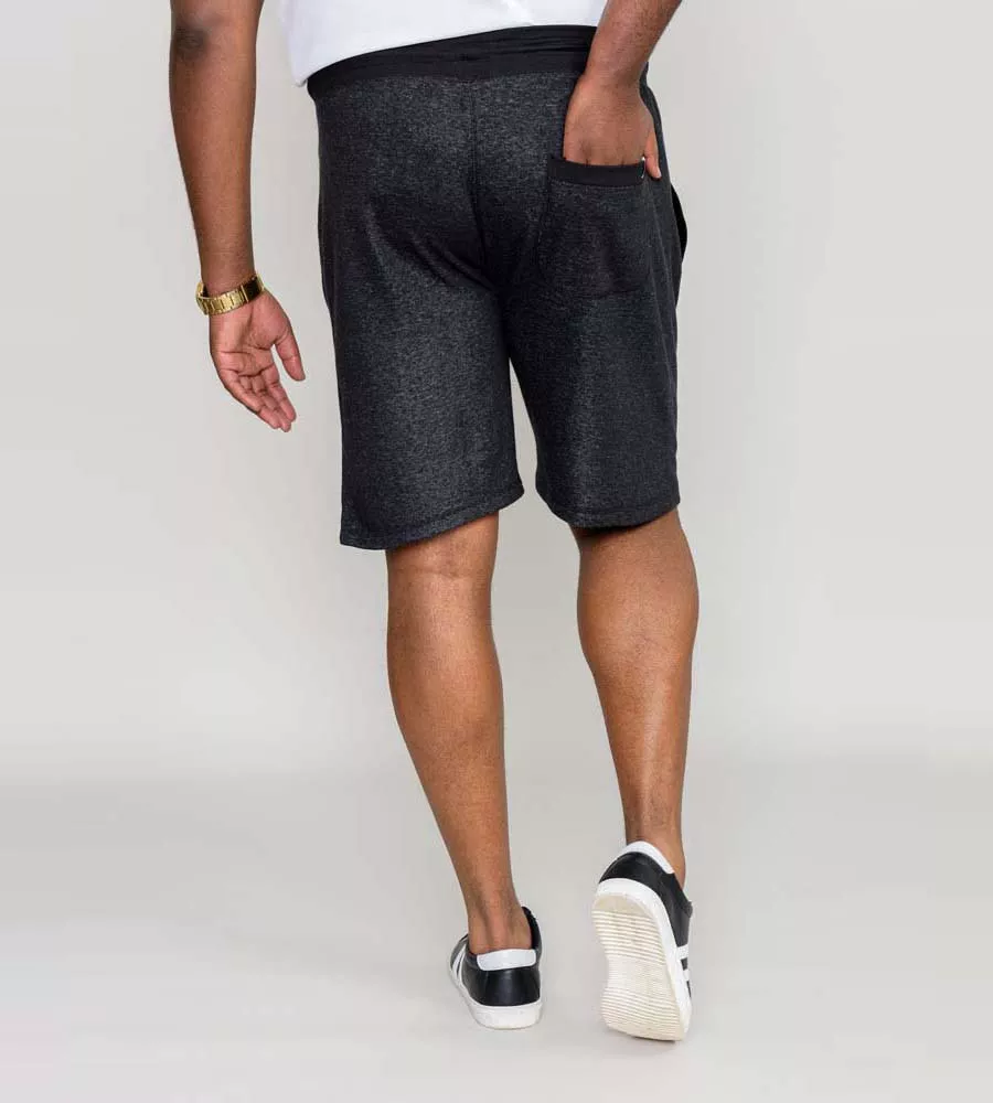 Big Men's Black Elasticated Waist Back Loop Shorts (HARLOW 1)