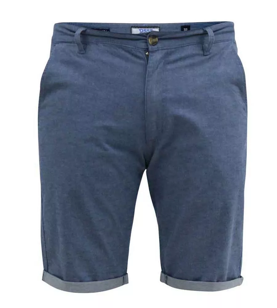 Big Men's Blue Stretch Chambray Shorts (ALDERTON)