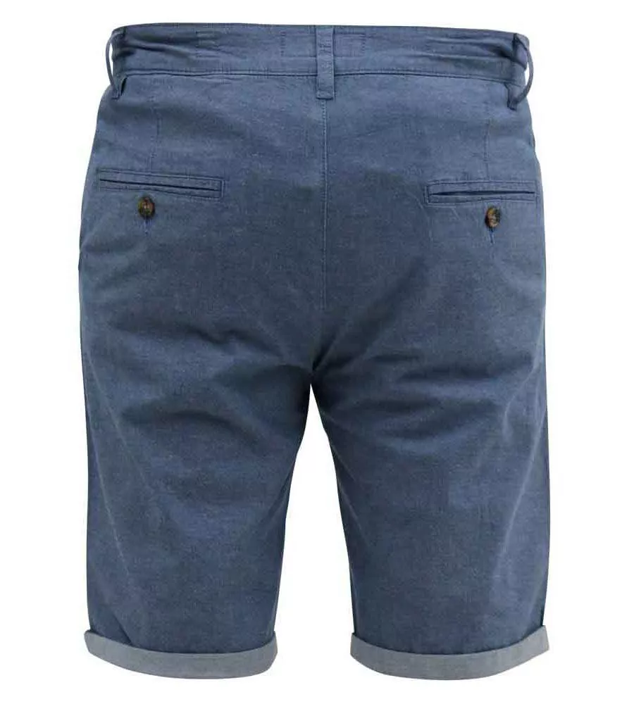 Big Men's Blue Stretch Chambray Shorts (ALDERTON)