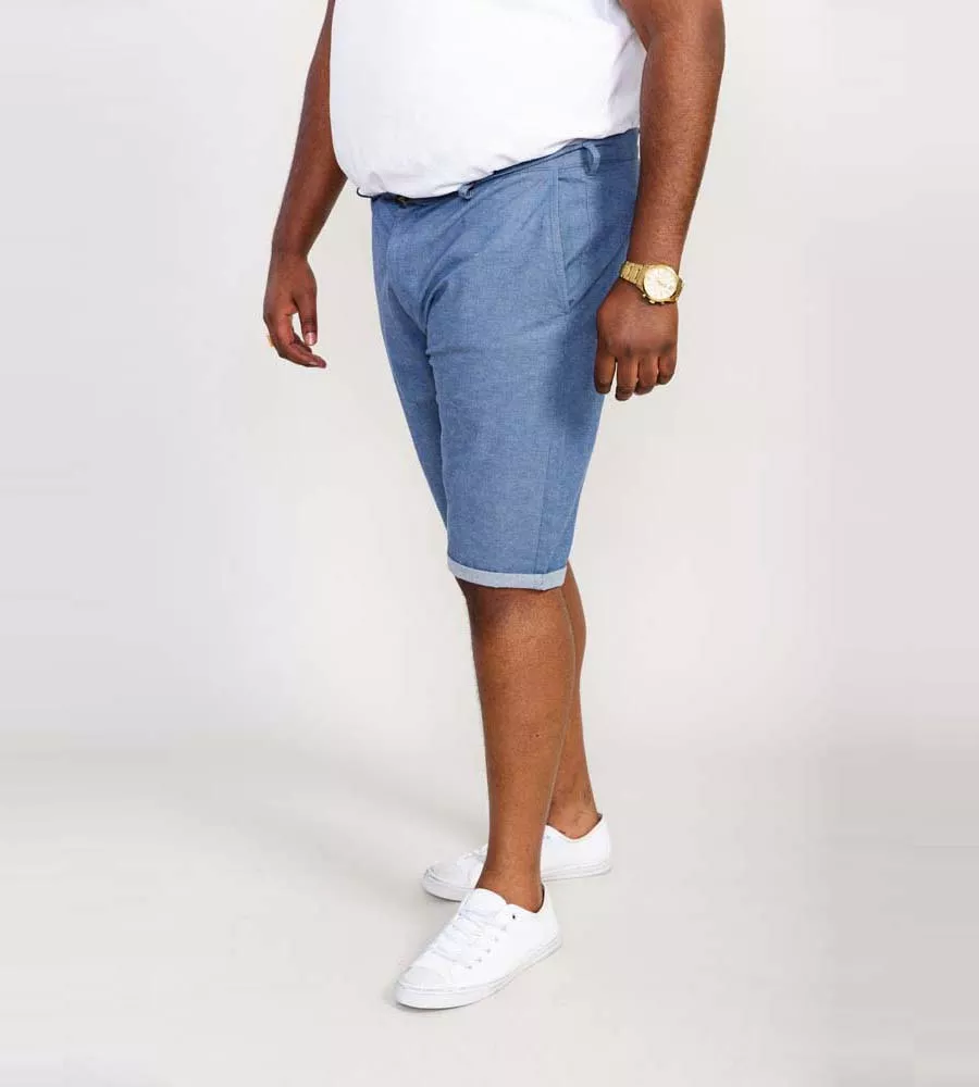 Big Men's Blue Stretch Chambray Shorts (ALDERTON)