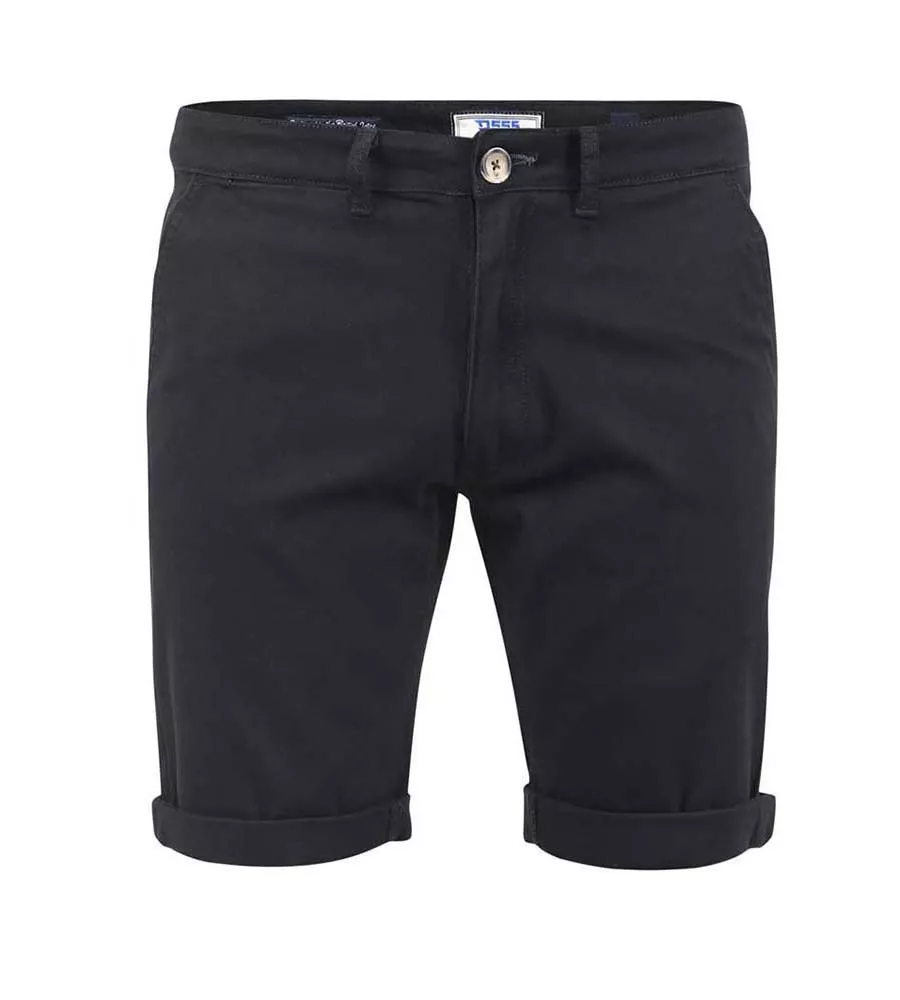 Men's Black Stretch Chino Shorts (BASILDON 1)