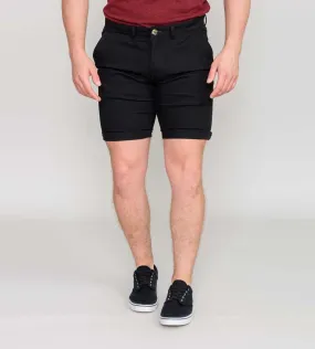 Men's Black Stretch Chino Shorts (BASILDON 1)