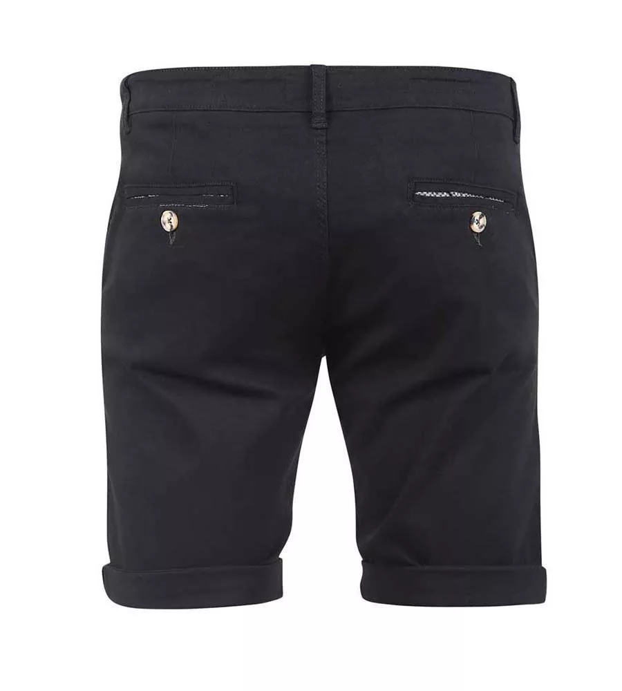 Men's Black Stretch Chino Shorts (BASILDON 1)