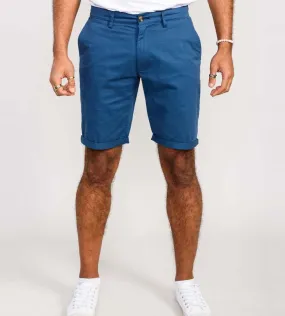 Men's Blue Stretch Chino Shorts (NELSON 1)