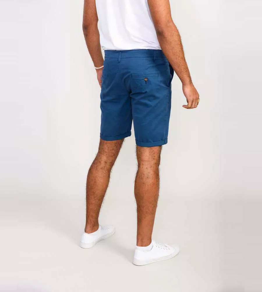 Men's Blue Stretch Chino Shorts (NELSON 1)