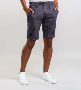 Men's Navy Printed Stretch Side Pocket Shorts (CHAPMAN 1)